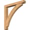 Ekena Millwork Thorton Block Smooth Bracket w/ Offset Brace, Western Red Cedar, 5 1/2"W x 40"D x 40"H BKT0604X40X40THR05SWR - alternate 1